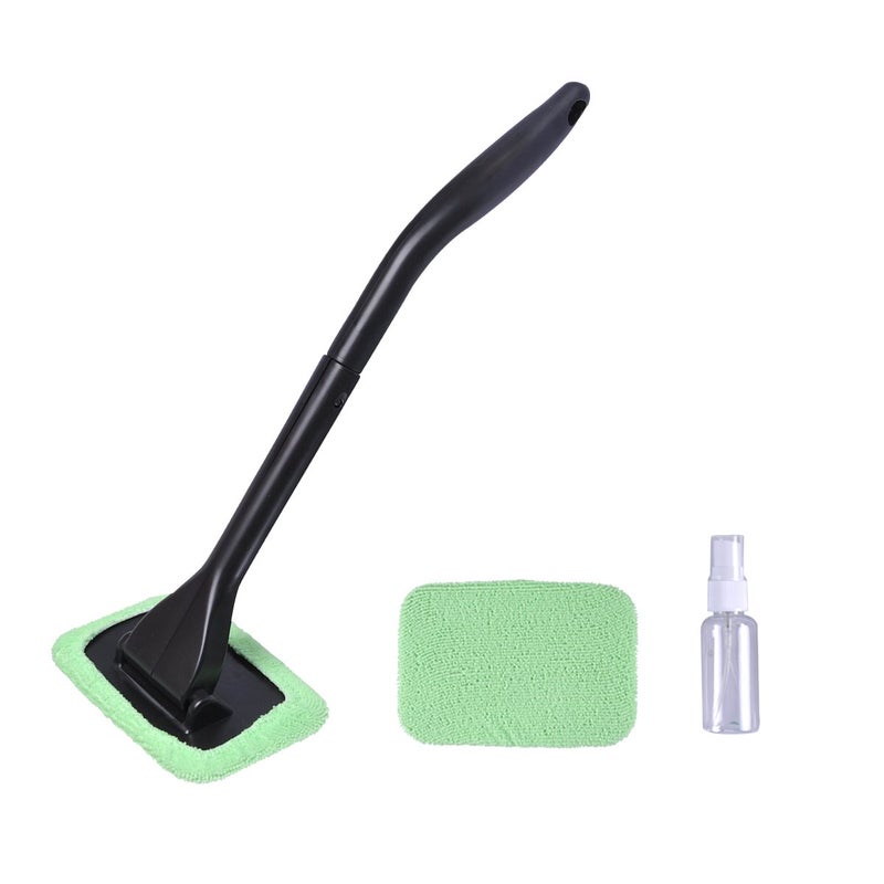 AutoEC Auto Glass Cleaner Wiper Keeps Cars Vehicles Interior Exterior Windshields Windows Clean, Come with 2 Pads Washer Towel and 30ml Spray Bottle, Use Wet or Dry - Image 1